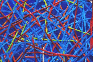 detail "floating strands"